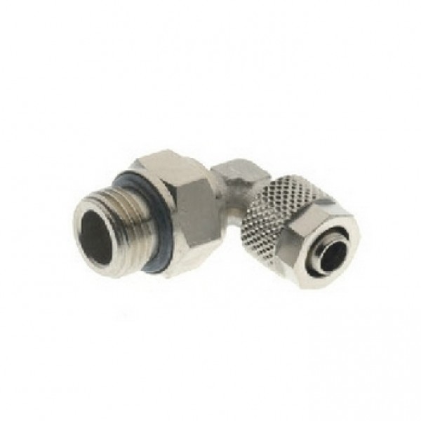 RACOR CODO 90º ORIENTABLE MACHO CILINDRICO CON TORICA